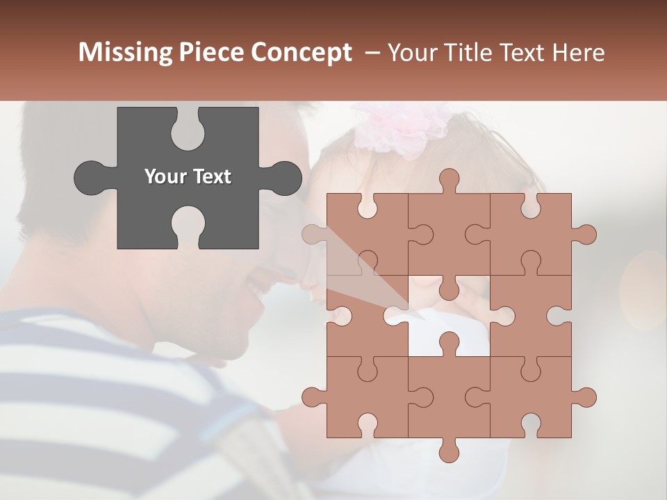 A Man Holding A Baby And Smiling At The Camera PowerPoint Template