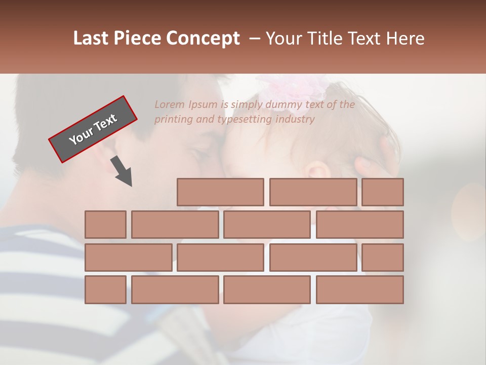 A Man Holding A Baby And Smiling At The Camera PowerPoint Template