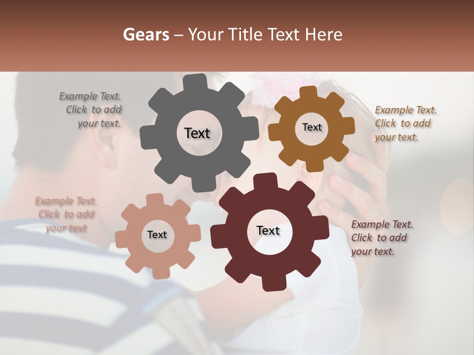 A Man Holding A Baby And Smiling At The Camera PowerPoint Template