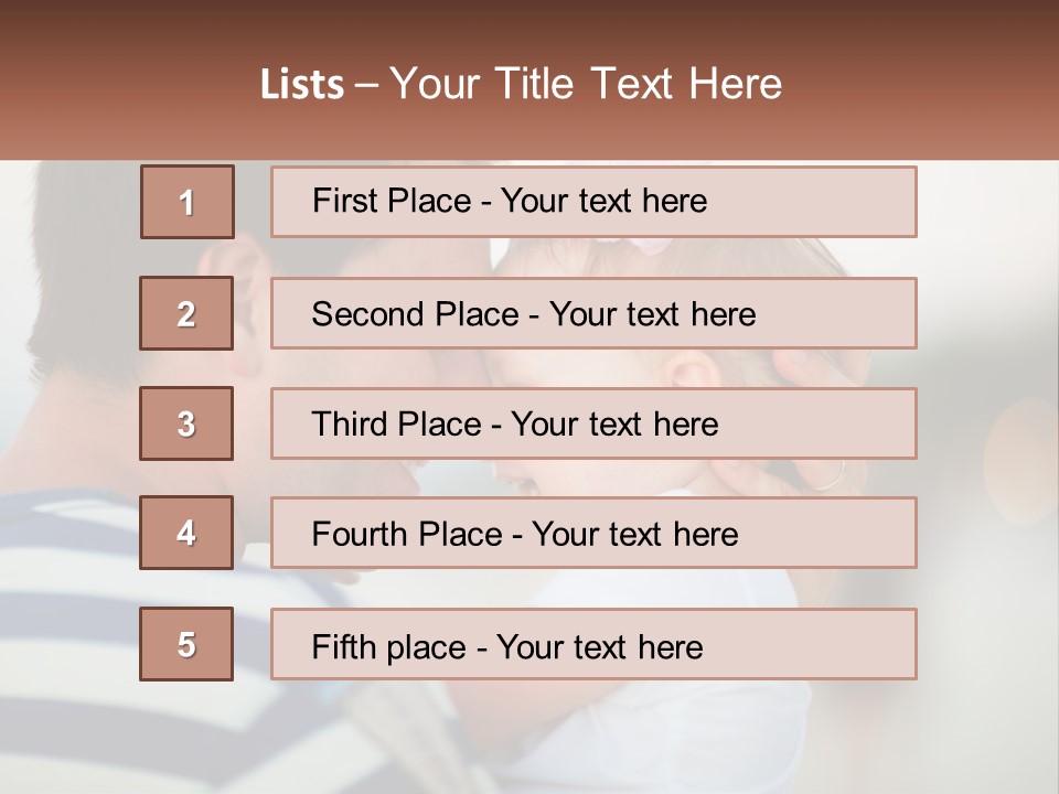 A Man Holding A Baby And Smiling At The Camera PowerPoint Template