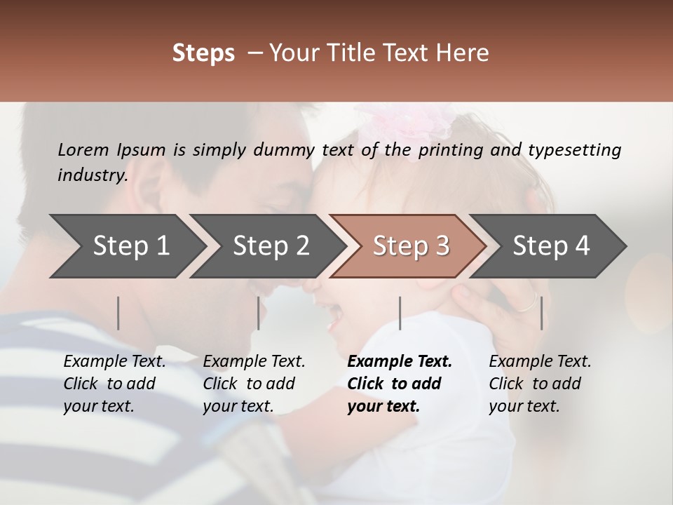 A Man Holding A Baby And Smiling At The Camera PowerPoint Template