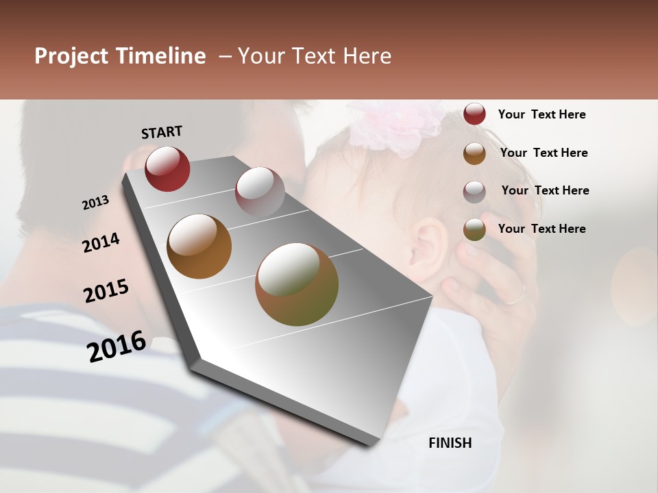 A Man Holding A Baby And Smiling At The Camera PowerPoint Template