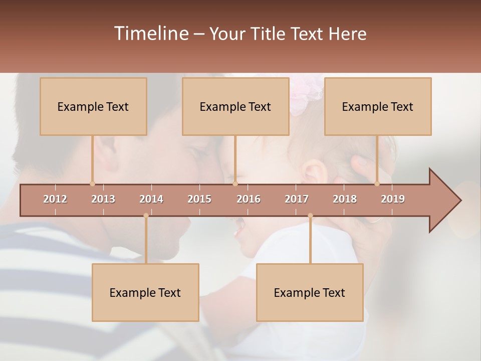 A Man Holding A Baby And Smiling At The Camera PowerPoint Template
