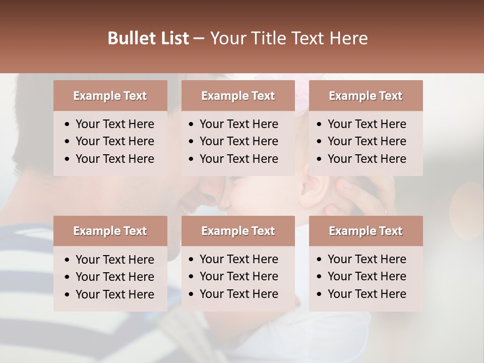 A Man Holding A Baby And Smiling At The Camera PowerPoint Template