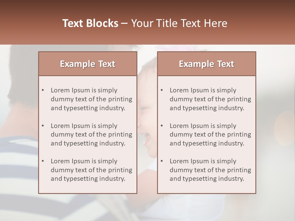 A Man Holding A Baby And Smiling At The Camera PowerPoint Template