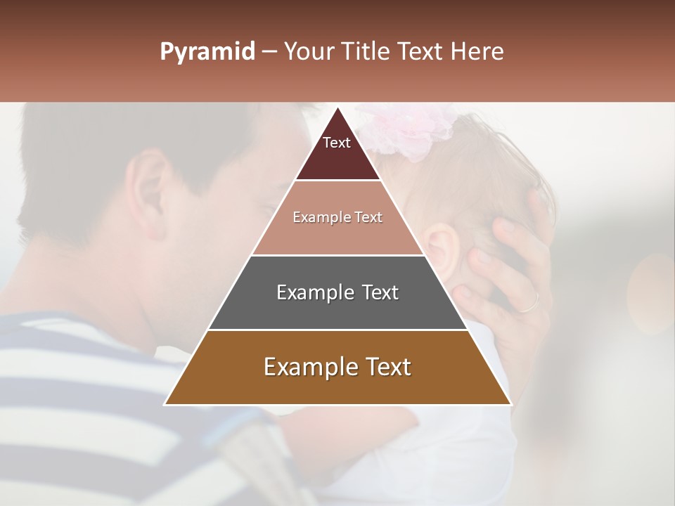 A Man Holding A Baby And Smiling At The Camera PowerPoint Template