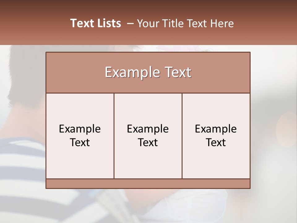 A Man Holding A Baby And Smiling At The Camera PowerPoint Template
