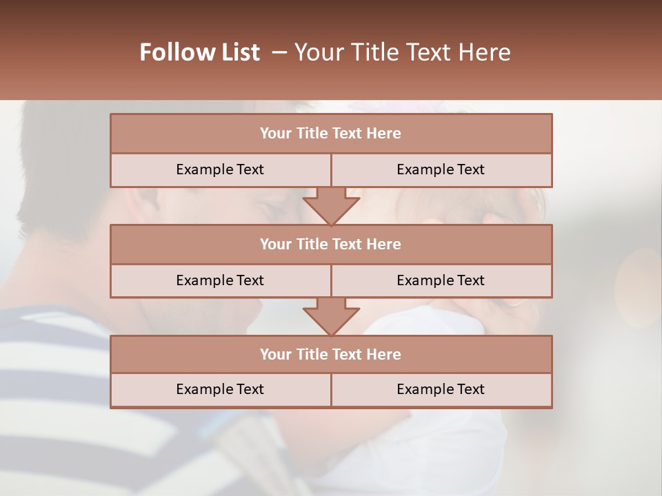 A Man Holding A Baby And Smiling At The Camera PowerPoint Template