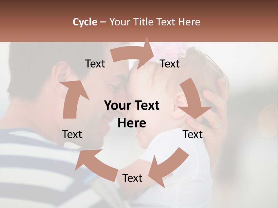 A Man Holding A Baby And Smiling At The Camera PowerPoint Template