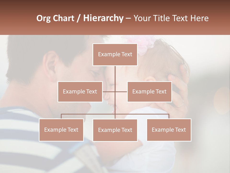 A Man Holding A Baby And Smiling At The Camera PowerPoint Template