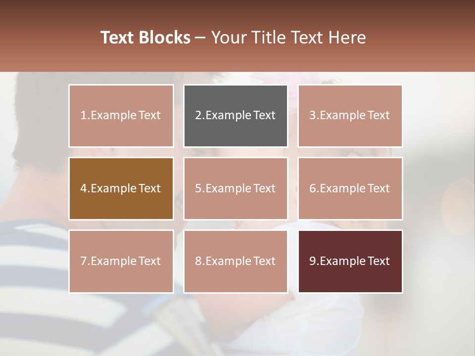 A Man Holding A Baby And Smiling At The Camera PowerPoint Template