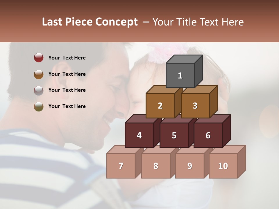 A Man Holding A Baby And Smiling At The Camera PowerPoint Template