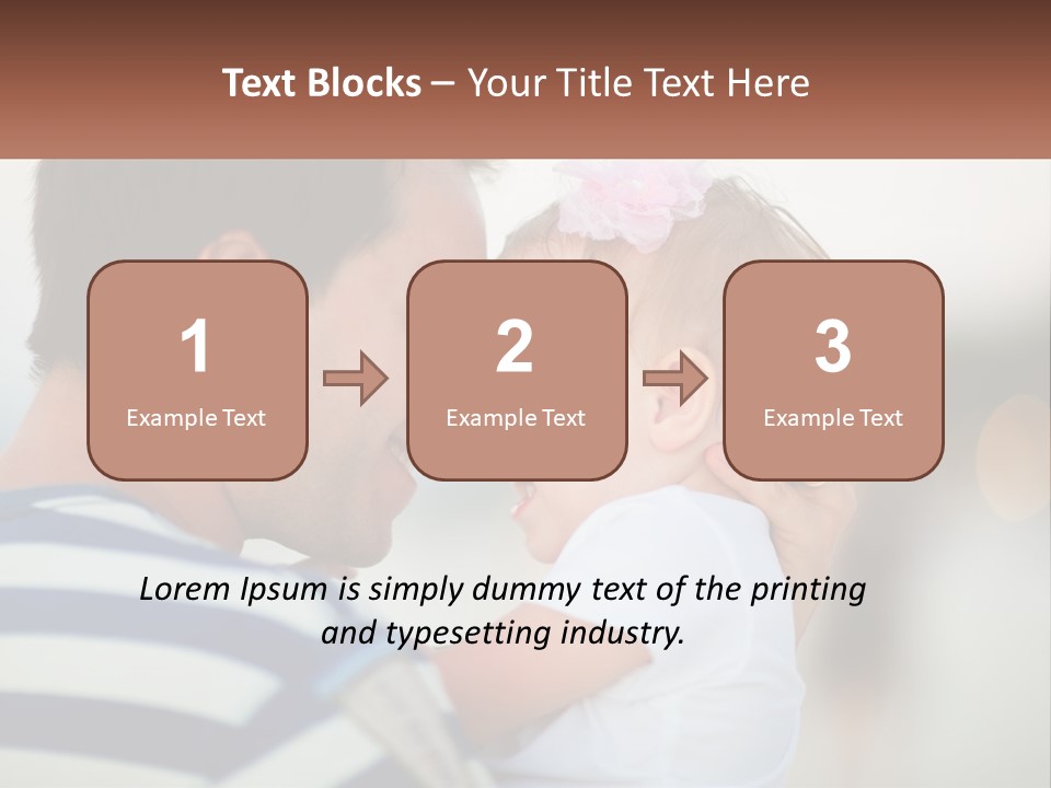 A Man Holding A Baby And Smiling At The Camera PowerPoint Template