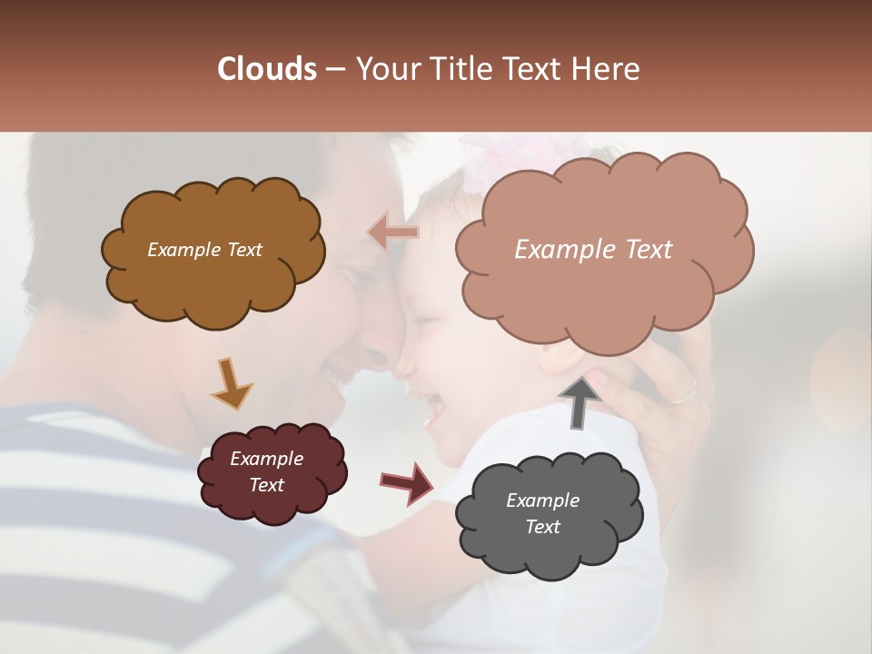 A Man Holding A Baby And Smiling At The Camera PowerPoint Template