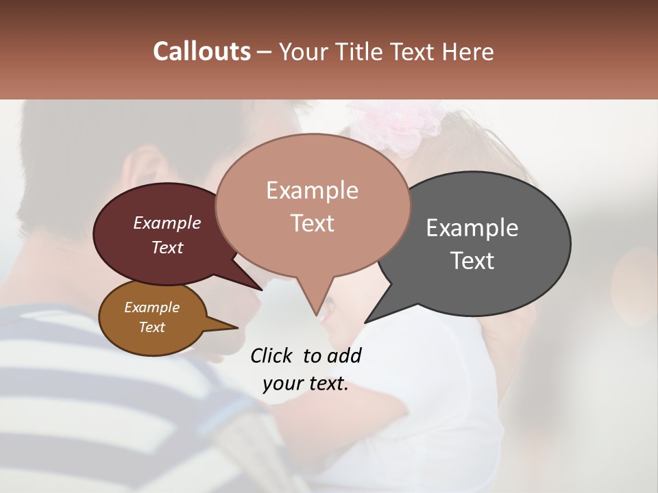 A Man Holding A Baby And Smiling At The Camera PowerPoint Template