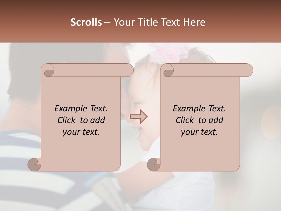 A Man Holding A Baby And Smiling At The Camera PowerPoint Template