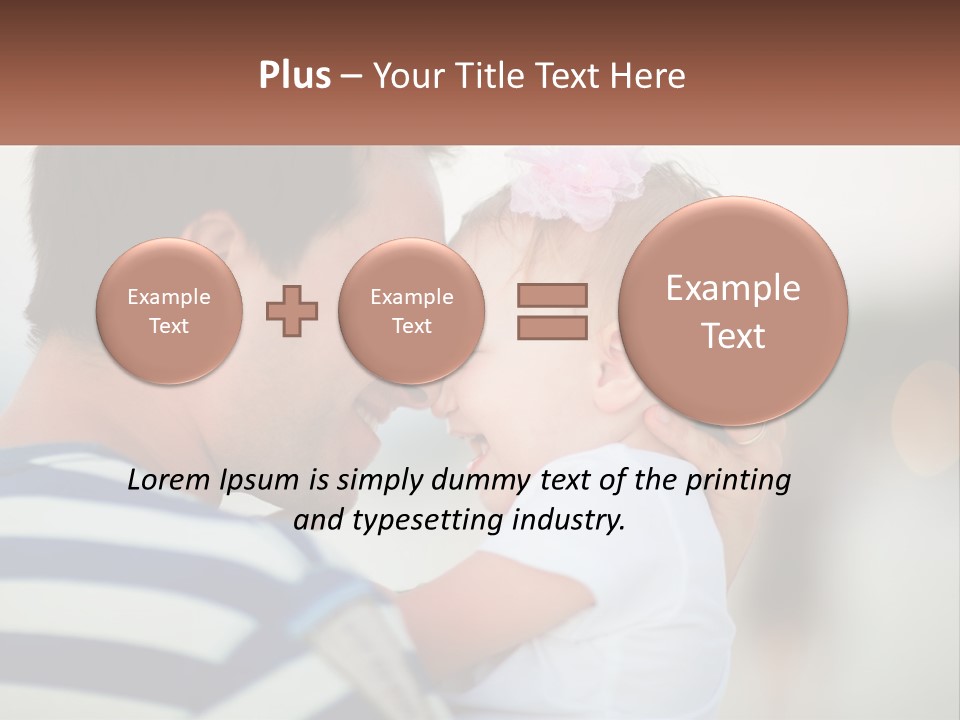 A Man Holding A Baby And Smiling At The Camera PowerPoint Template