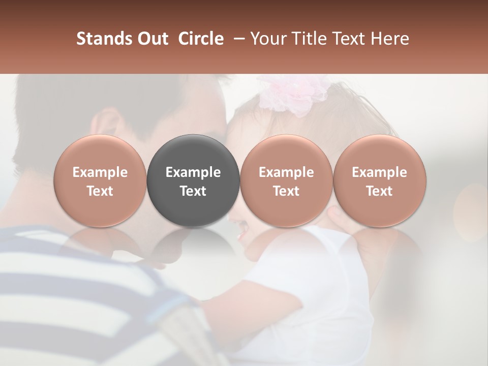 A Man Holding A Baby And Smiling At The Camera PowerPoint Template