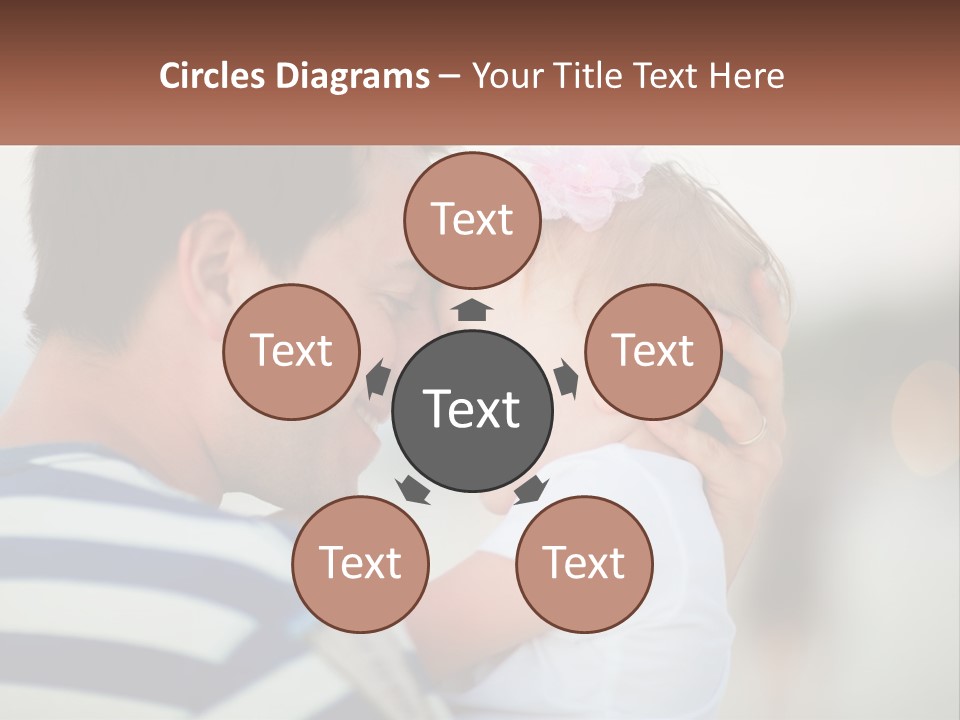 A Man Holding A Baby And Smiling At The Camera PowerPoint Template