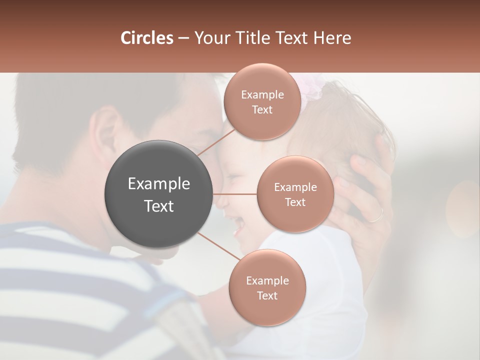 A Man Holding A Baby And Smiling At The Camera PowerPoint Template