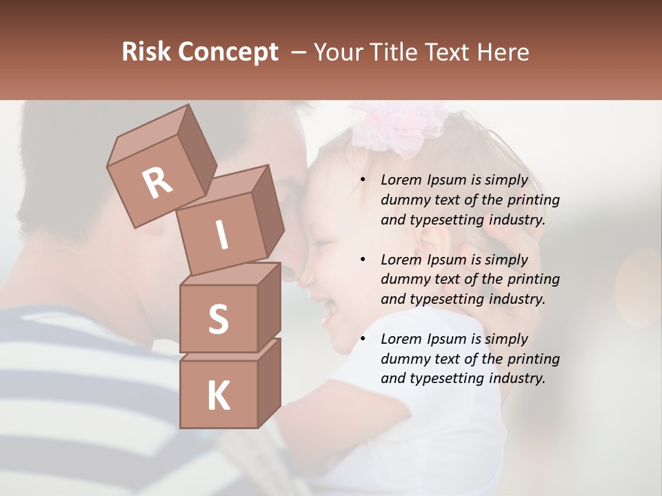 A Man Holding A Baby And Smiling At The Camera PowerPoint Template