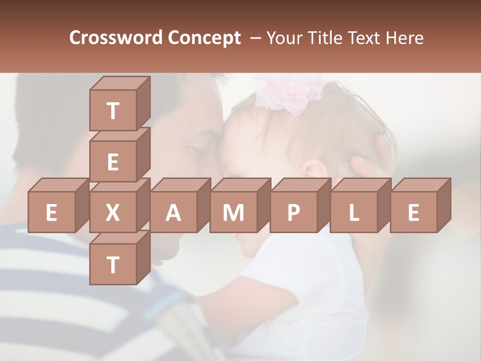 A Man Holding A Baby And Smiling At The Camera PowerPoint Template