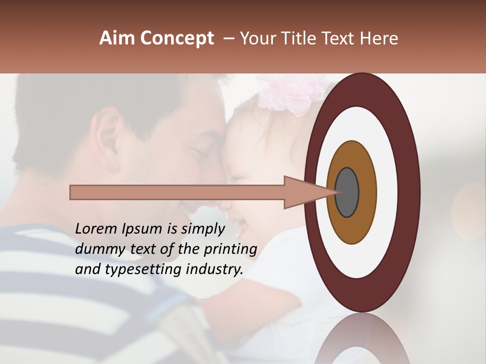 A Man Holding A Baby And Smiling At The Camera PowerPoint Template