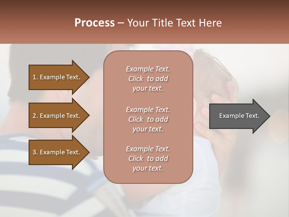 A Man Holding A Baby And Smiling At The Camera PowerPoint Template