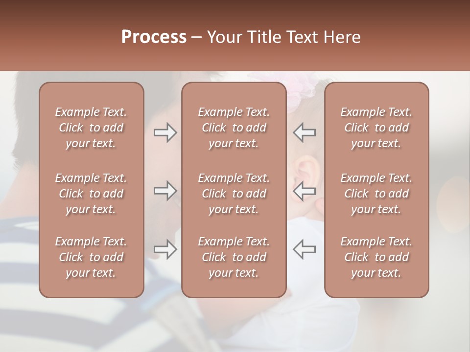 A Man Holding A Baby And Smiling At The Camera PowerPoint Template