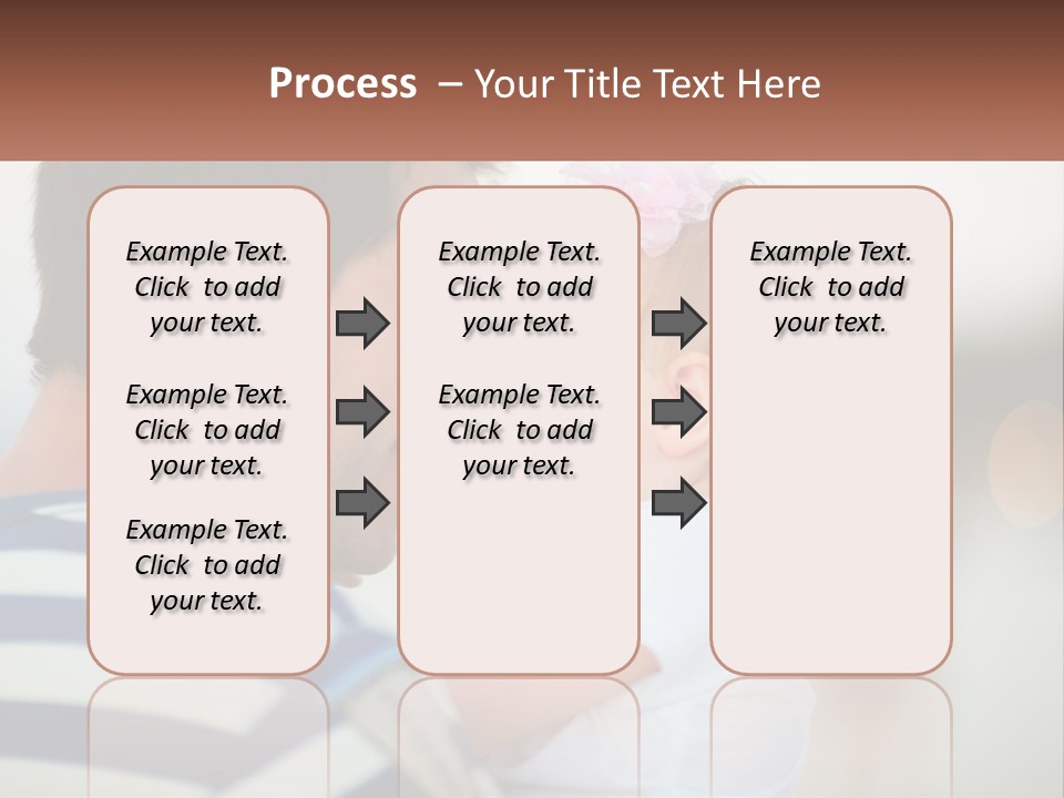 A Man Holding A Baby And Smiling At The Camera PowerPoint Template