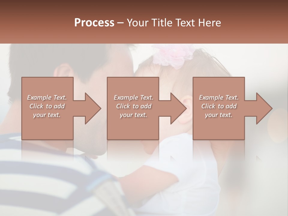A Man Holding A Baby And Smiling At The Camera PowerPoint Template