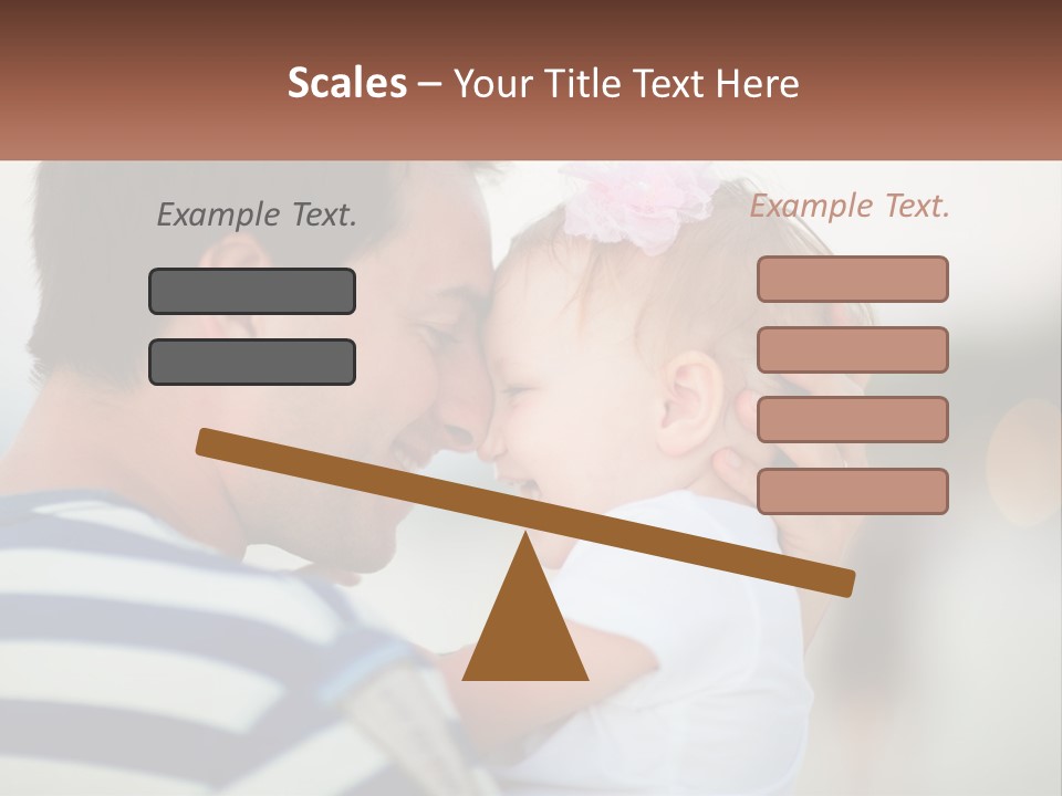 A Man Holding A Baby And Smiling At The Camera PowerPoint Template