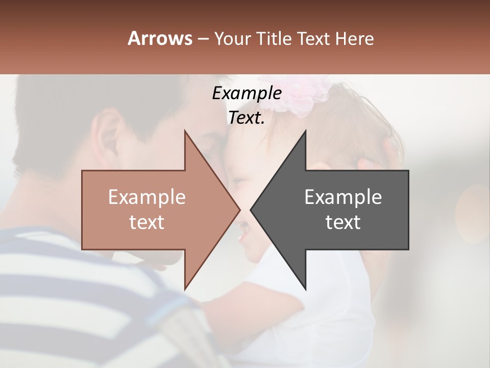 A Man Holding A Baby And Smiling At The Camera PowerPoint Template