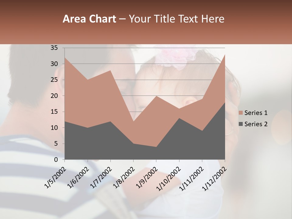A Man Holding A Baby And Smiling At The Camera PowerPoint Template
