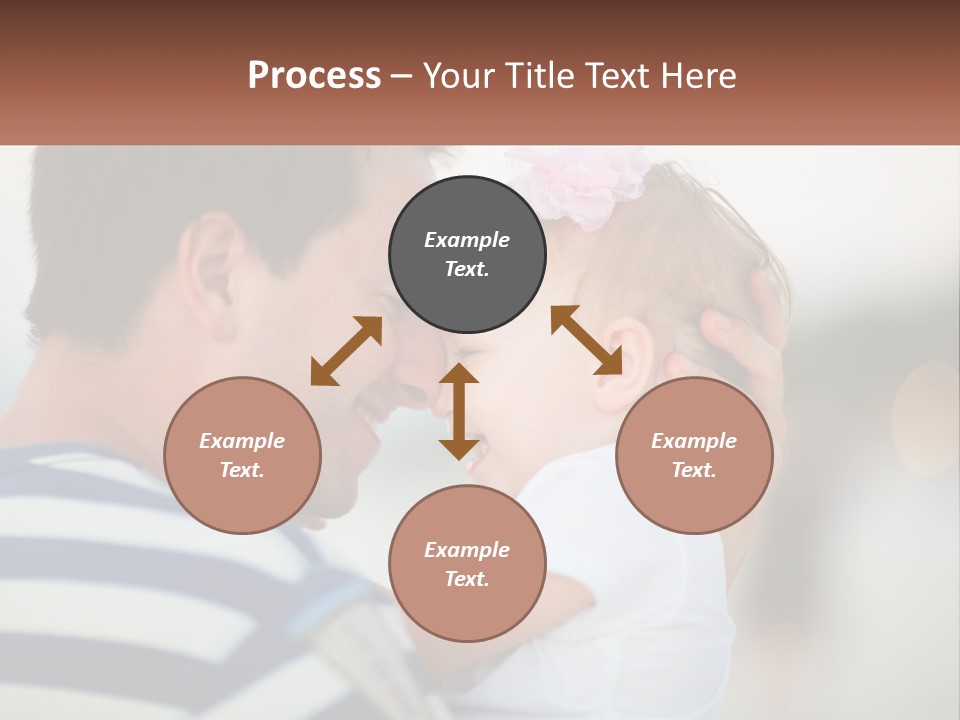 A Man Holding A Baby And Smiling At The Camera PowerPoint Template
