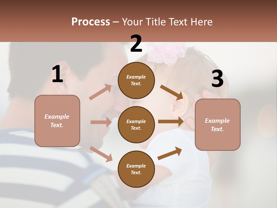 A Man Holding A Baby And Smiling At The Camera PowerPoint Template