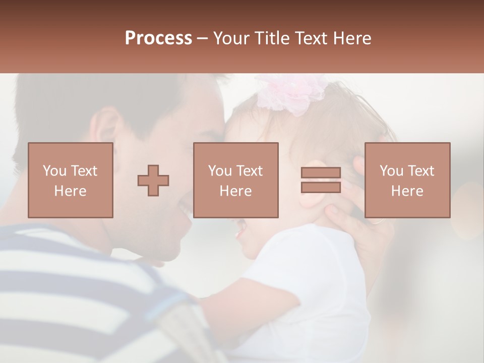 A Man Holding A Baby And Smiling At The Camera PowerPoint Template