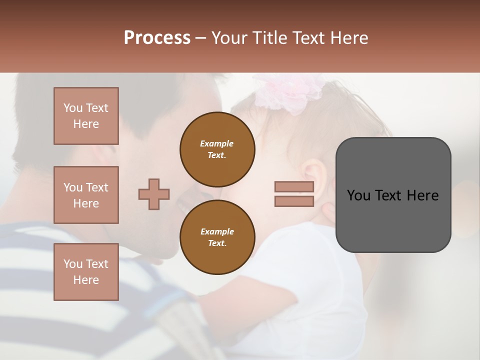 A Man Holding A Baby And Smiling At The Camera PowerPoint Template