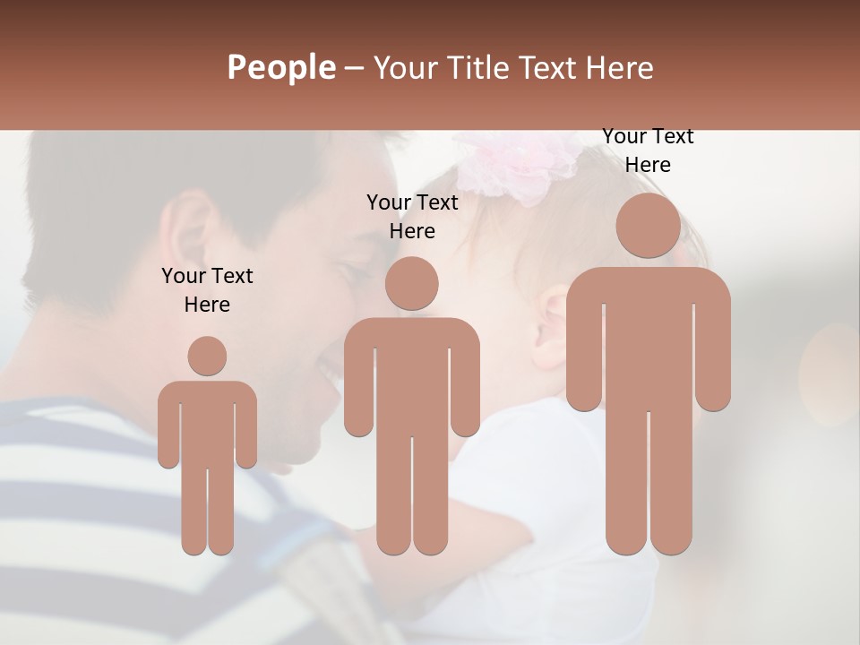 A Man Holding A Baby And Smiling At The Camera PowerPoint Template