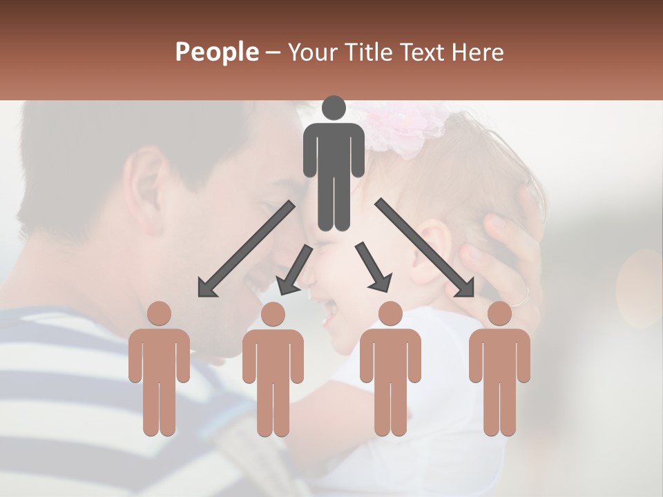 A Man Holding A Baby And Smiling At The Camera PowerPoint Template