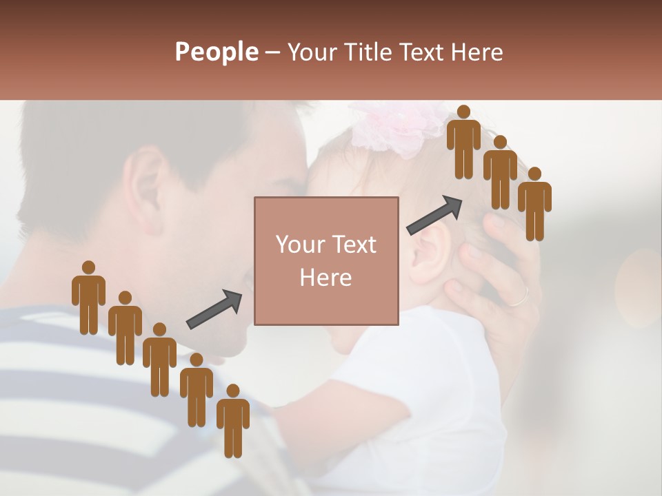 A Man Holding A Baby And Smiling At The Camera PowerPoint Template