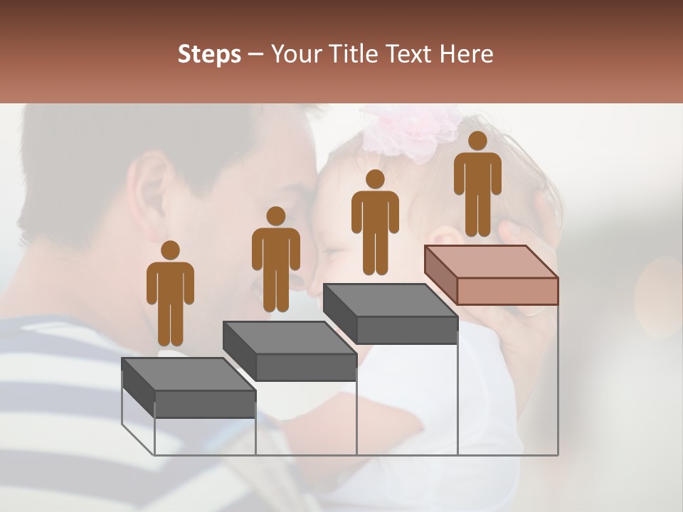 A Man Holding A Baby And Smiling At The Camera PowerPoint Template