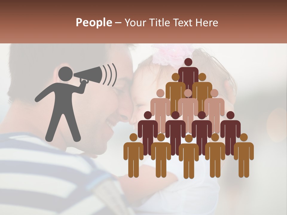 A Man Holding A Baby And Smiling At The Camera PowerPoint Template