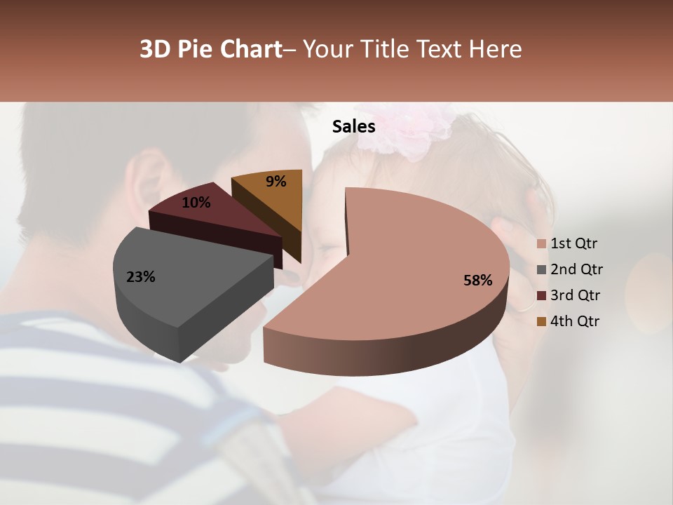 A Man Holding A Baby And Smiling At The Camera PowerPoint Template