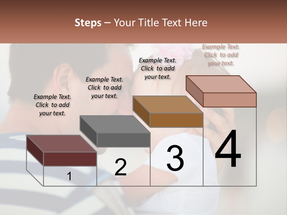 A Man Holding A Baby And Smiling At The Camera PowerPoint Template