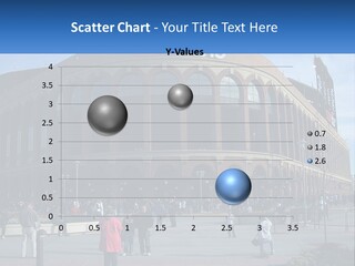 A Group Of People Standing Outside Of A Baseball Stadium PowerPoint Template