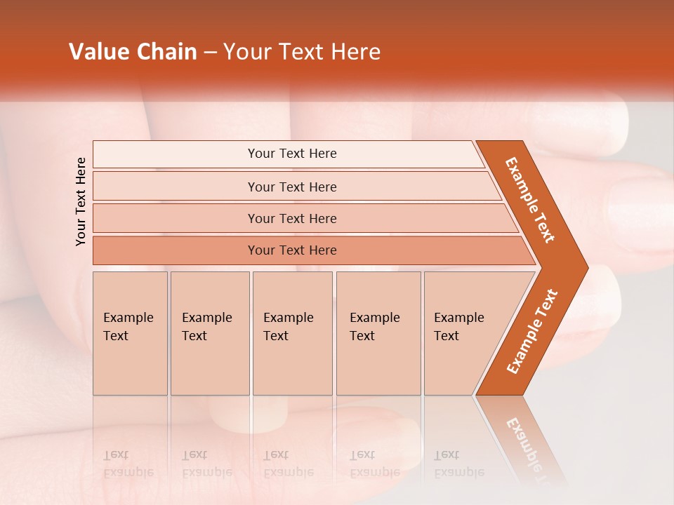 A Woman's Hand With A White Manicure On It PowerPoint Template