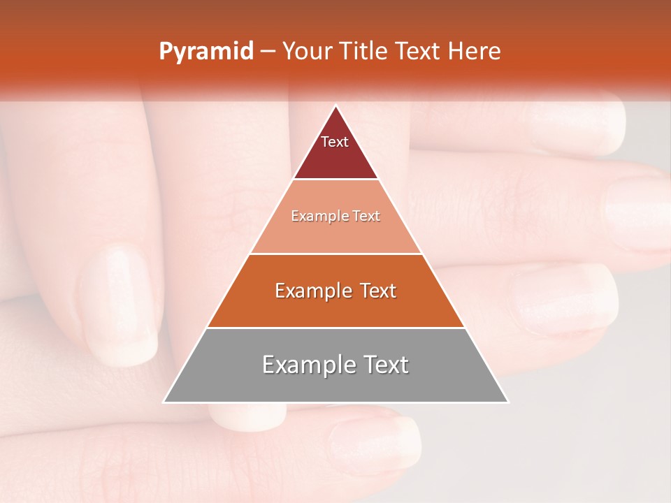 A Woman's Hand With A White Manicure On It PowerPoint Template