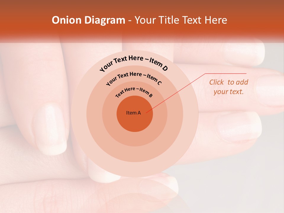 A Woman's Hand With A White Manicure On It PowerPoint Template