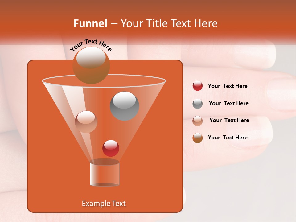 A Woman's Hand With A White Manicure On It PowerPoint Template